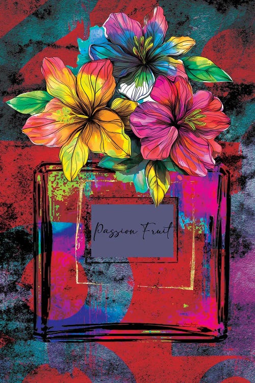 Graffiti Perfume Bottle Passion Fruit by Art By Choni wall art