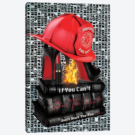 Fire Engine Red Canvas Print #AYC19} by Art By Choni Canvas Wall Art