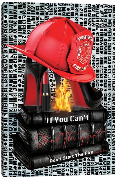 Fire Engine Red Canvas Art Print