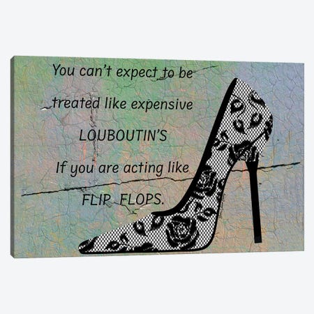 Acting Like Flip-Flops Canvas Print #AYC1} by Art By Choni Canvas Art
