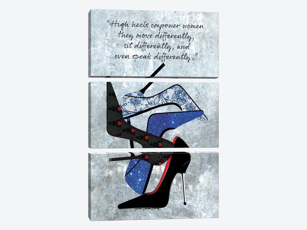 Heels Empower by Art By Choni 3-piece Canvas Print