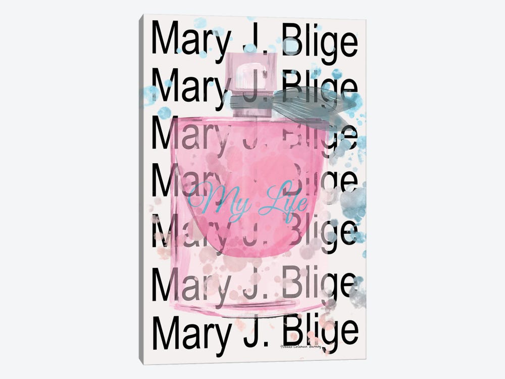 Mary J Poster Pink by Art By Choni 1-piece Canvas Wall Art