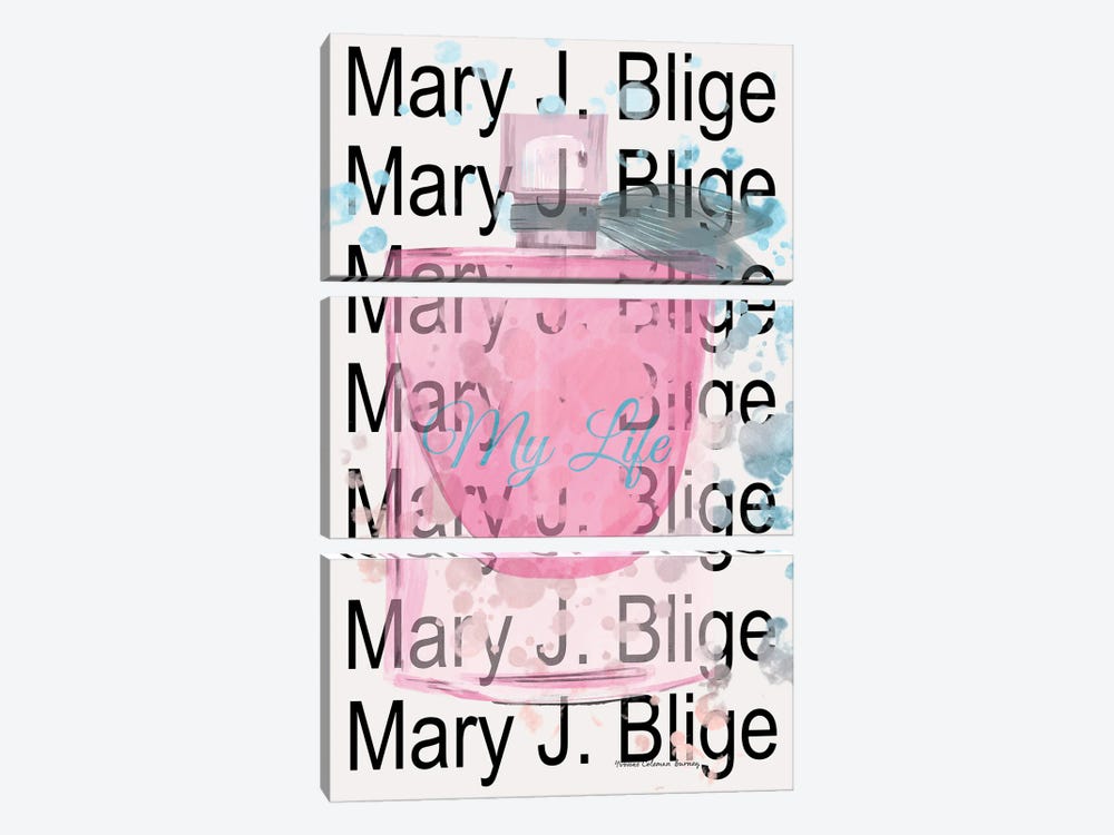 Mary J Poster Pink by Art By Choni 3-piece Canvas Art