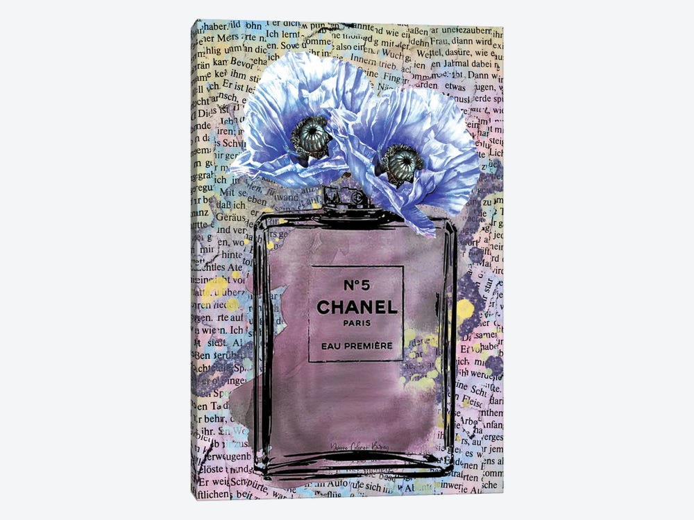 Chanel Leopard Print Perfume Bottle In Trending Purple And White Background  Blanket - Kaiteez