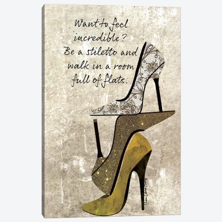 Stilettos In A Room Canvas Print #AYC45} by Art By Choni Canvas Wall Art