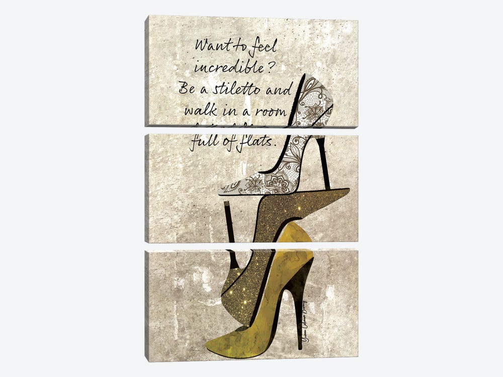 Stilettos In A Room by Art By Choni 3-piece Canvas Wall Art