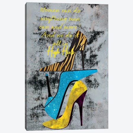 Women Can Do Anything Canvas Print #AYC49} by Art By Choni Art Print