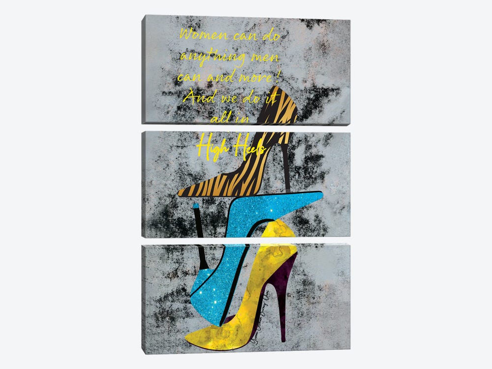 Women Can Do Anything by Art By Choni 3-piece Canvas Wall Art