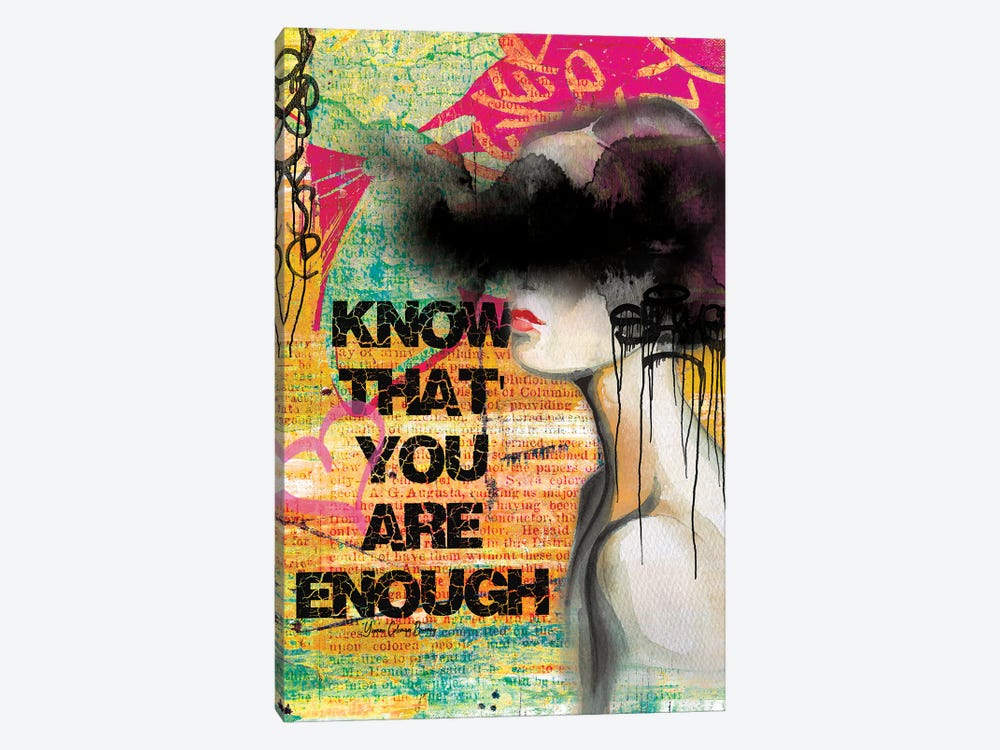 You Are Enough by Art By Choni 1-piece Canvas Artwork