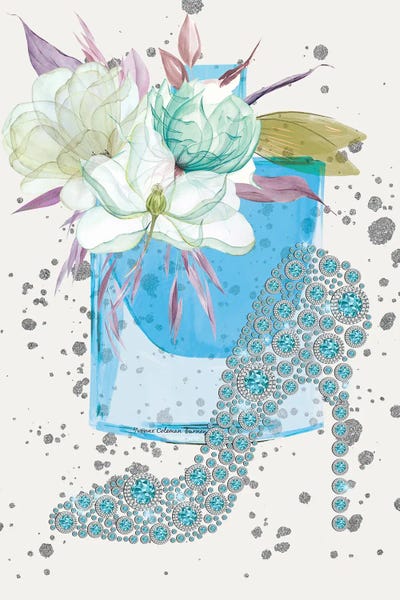 Perfume Bottles: Blue Diamond Shoe by Art By Choni