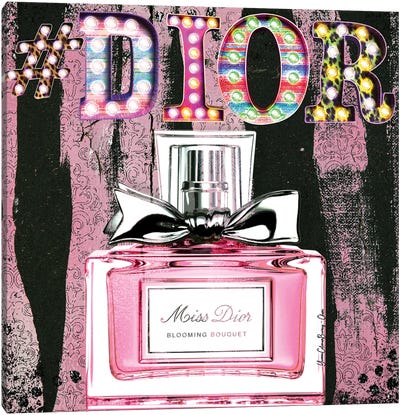Dior Canvas Art Print - Perfume Bottle Art