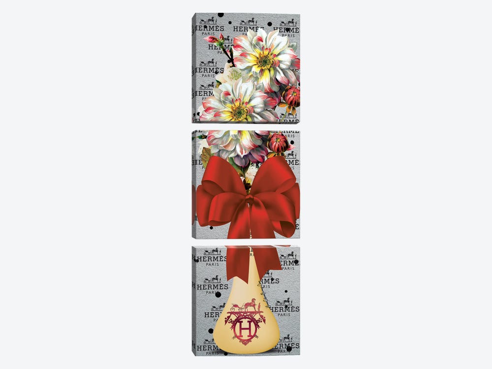 Hermes Flowers by Art By Choni 3-piece Canvas Print