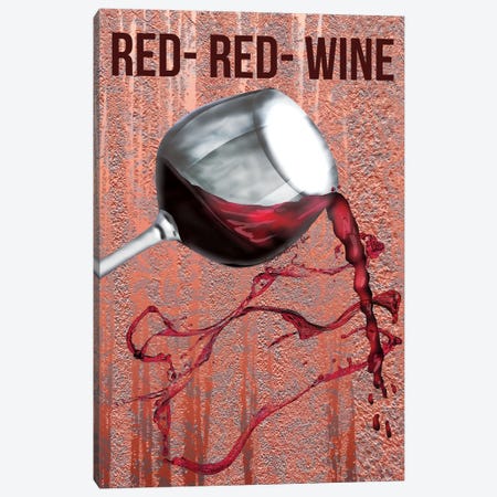 Red-Red Wine Canvas Print #AYC78} by Art By Choni Canvas Art
