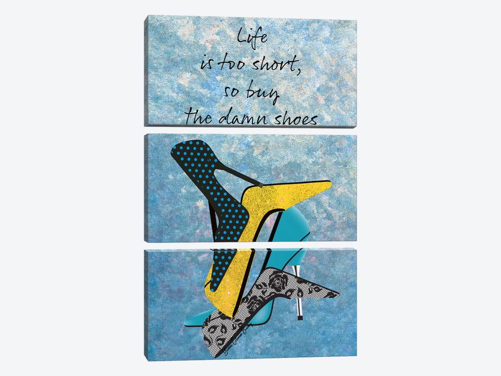 Buy The Damn Shoes by Art By Choni 3-piece Canvas Art