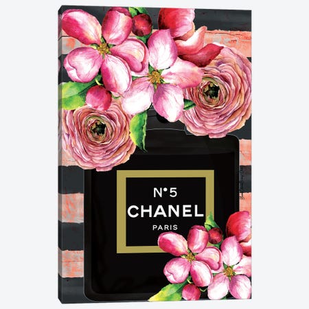 Chanel Blooming In Paris Canvas Print #AYC80} by Art By Choni Canvas Print
