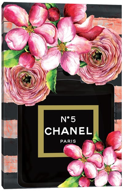 Chanel Blooming In Paris Canvas Art Print - Ranunculus Art