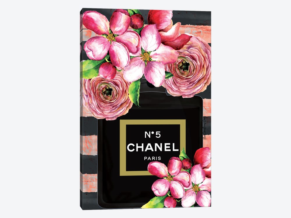 Chanel Blooming In Paris by Art By Choni 1-piece Canvas Print