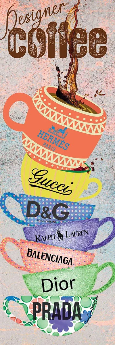 Designer Coffee by Art By Choni canvas print