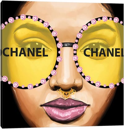 Chanel Glasses Canvas Art Print - Art By Choni