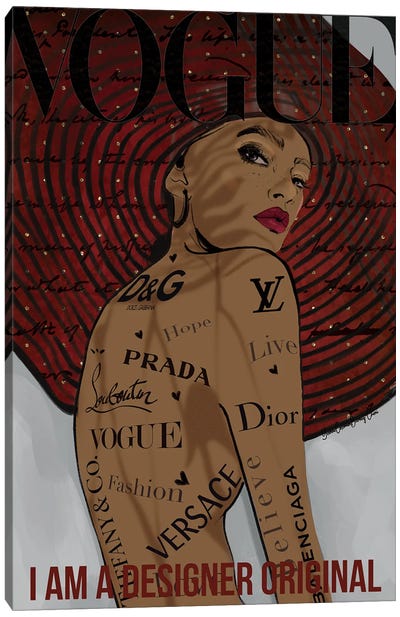 Vogue Designer Original Canvas Art Print - Vogue Art
