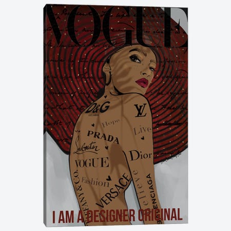 Vogue Designer Original Canvas Print #AYC96} by Art By Choni Art Print