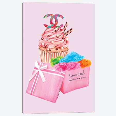 Sweet Soul Cupcakes Chanel Canvas Print #AYC99} by Art By Choni Canvas Art