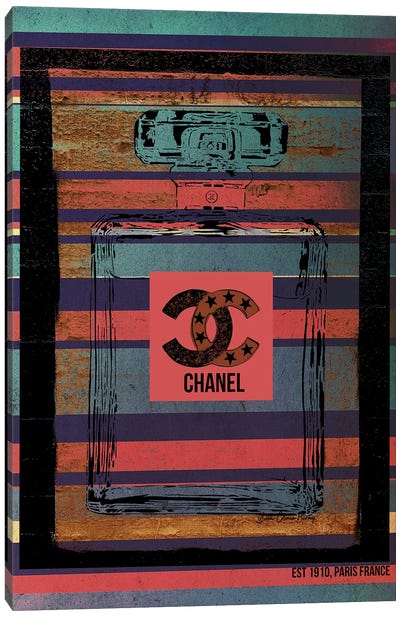 Chanel 1910 Canvas Art Print - Perfume Bottle Art