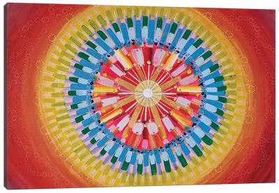 Mandala Energy Canvas Art Print - Meditative & Methodical Abstracts