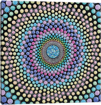 Candy Swirl Canvas Art Print - Mandala Art