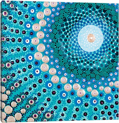 Blue Ocean Canvas Art Print - Mandala Art