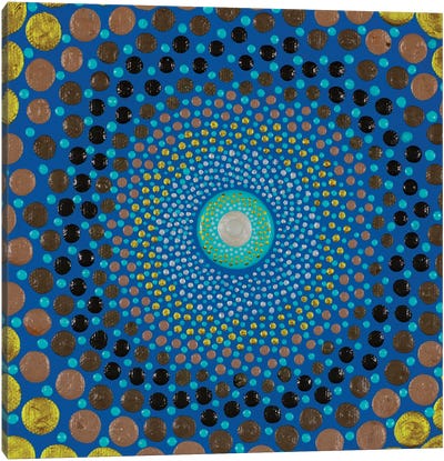 Glowing Beams Canvas Art Print - Mandala Art