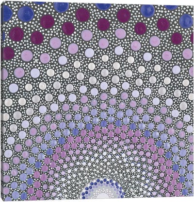 Purple Shine Canvas Art Print - Meditative & Methodical Abstracts