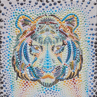 Amy Diener - Acrylic Wall Art: Topaz Tiger by Amy Diener