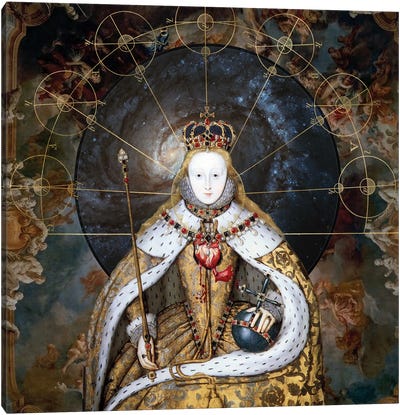 God Save The Queen Canvas Art Print - Celestial Maps