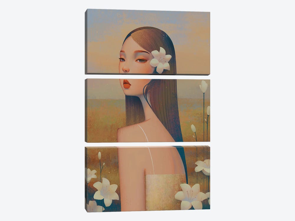 Lily 3-piece Canvas Art Print