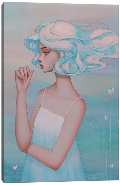Floating Thinking Canvas Art Print - Anky Moore