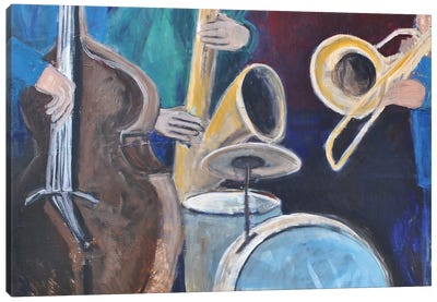 Quartet Canvas Art Print - Saxophone Art