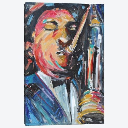 Sax Man Canvas Print #AYN102} by Allayn Stevens Art Print