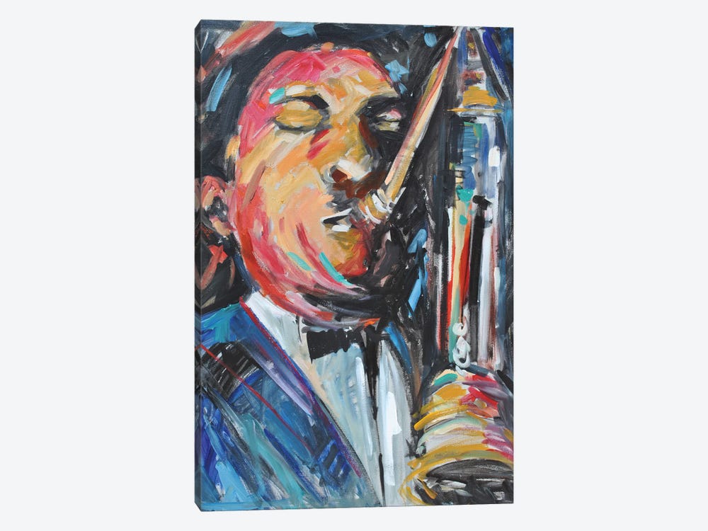 Sax Man by Allayn Stevens 1-piece Canvas Artwork