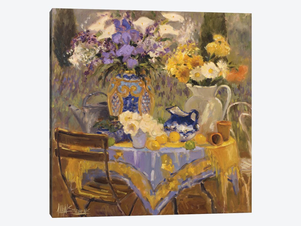 Garden Table by Allayn Stevens 1-piece Canvas Art Print