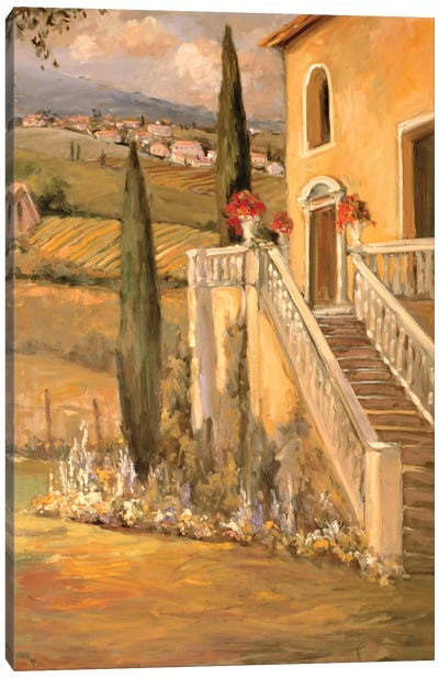 Italian Villa II Canvas Art Print - House Art