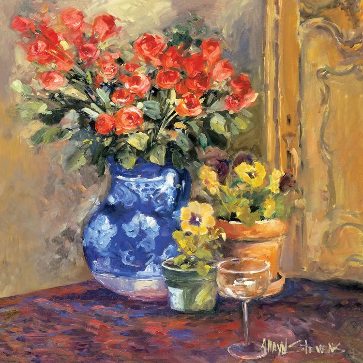 Red Flowers, Detail I by Allayn Stevens wall art