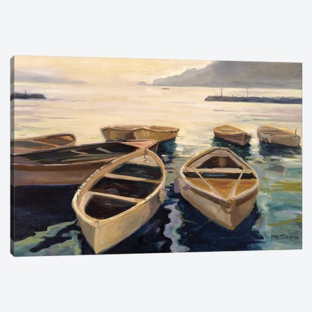 Sunset Marina Canvas Print #AYN40} by Allayn Stevens Canvas Wall Art