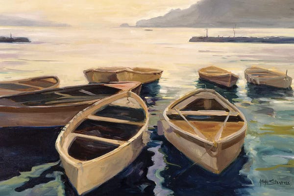 Canoes: Sunset Marina by Allayn Stevens