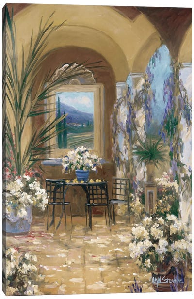 The Veranda I Canvas Art Print - Bouquet Art