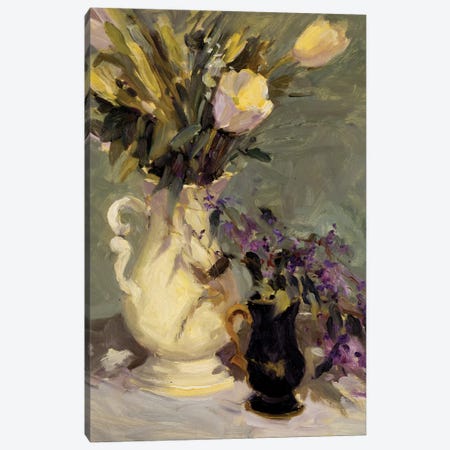 Tulips And Lavender Canvas Print #AYN46} by Allayn Stevens Art Print