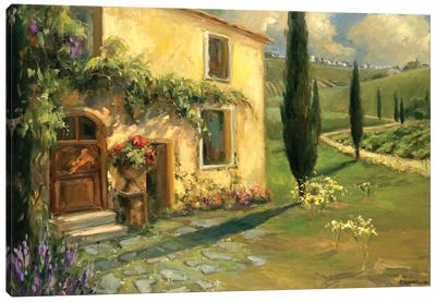 Tuscan Spring Canvas Art Print - Mediterranean Décor