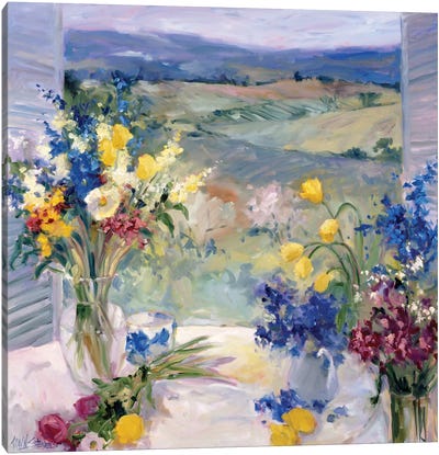 Tuscany Floral Canvas Art Print - Europe