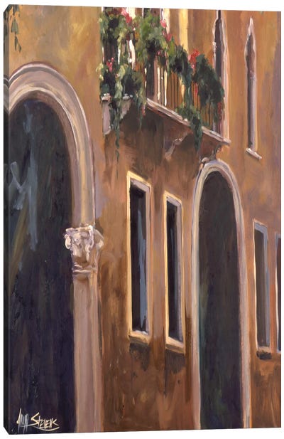 Venice Windows Canvas Art Print