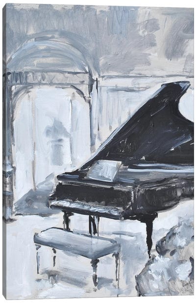 Peaceful Piano Canvas Art Print - Classical Music Art